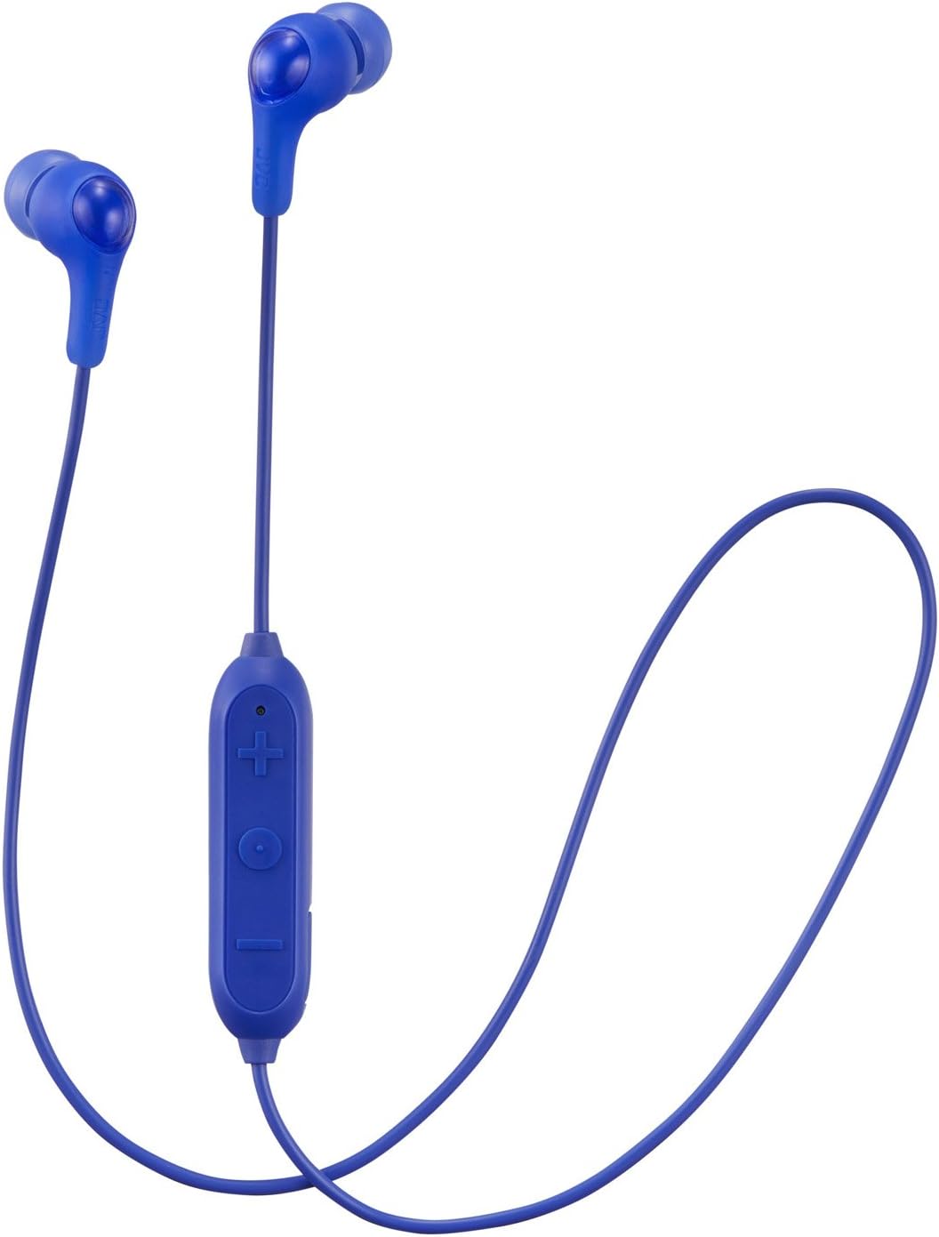 JVC Soft Wireless Earbud with Stayfit Tips, Remote and Mic and Bluetooth Blue