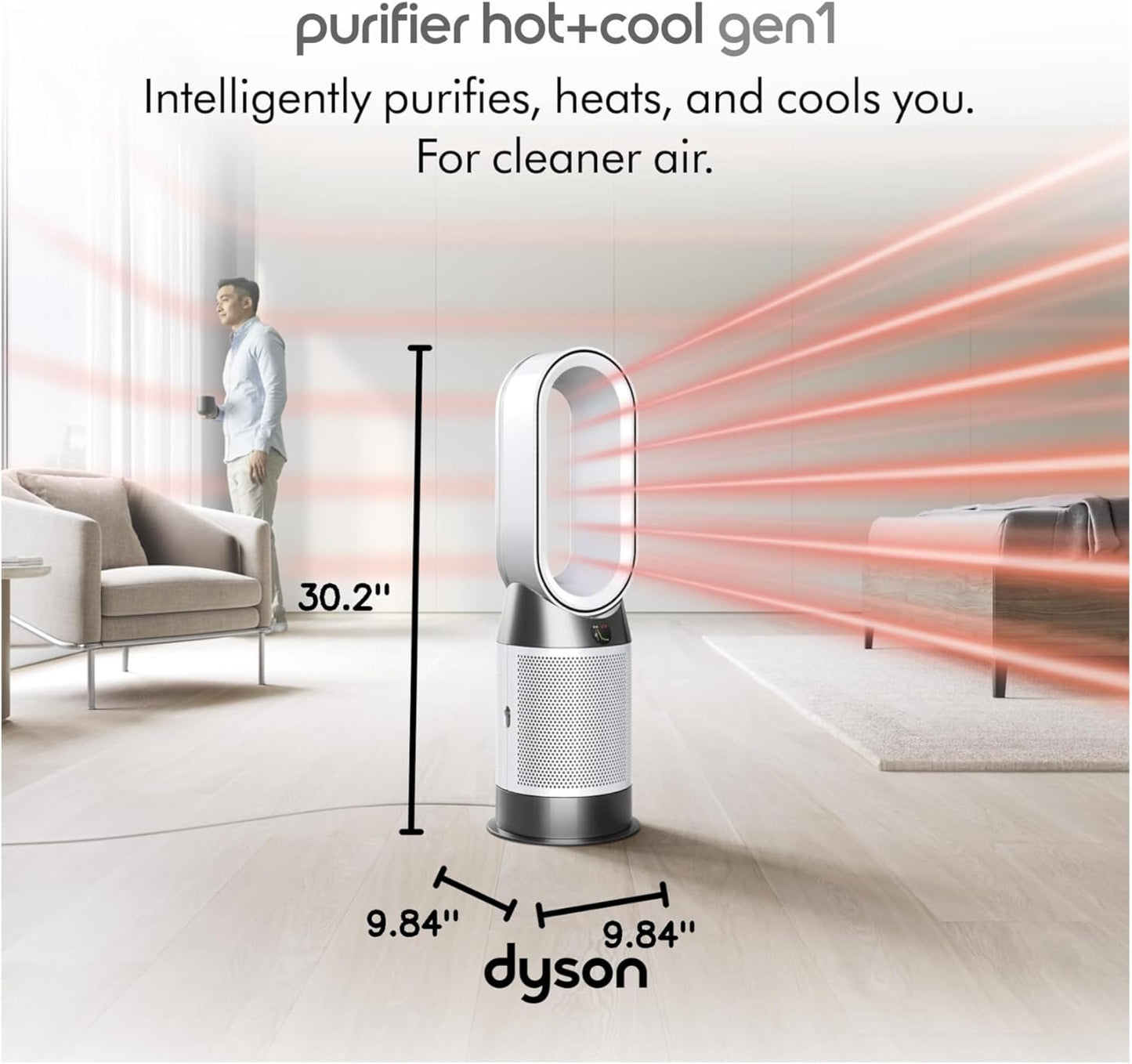 Dyson Purifier Hot+Cool™ Gen1 HP10 - Purifying Fan Heater (White)