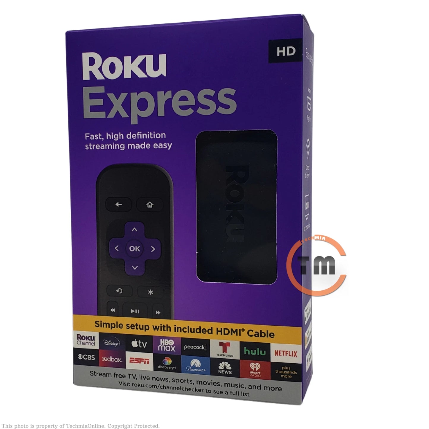 Roku Express HD Streaming Media Player with HDMI Cables & Remote
