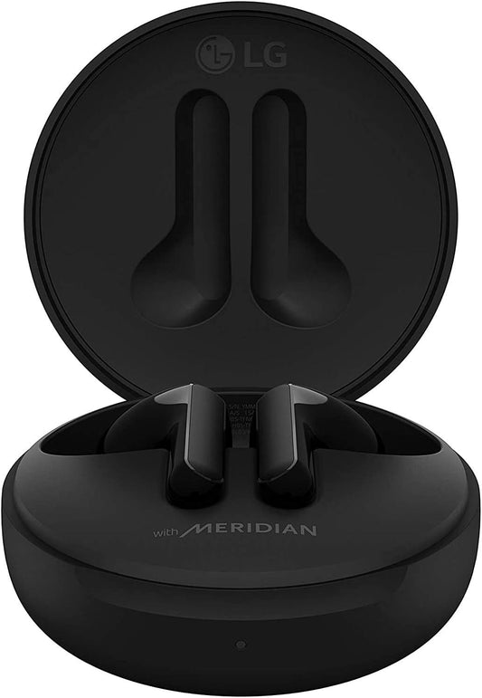 LG TONE Free FN4 - True Wireless Bluetooth Earbuds with Meridian Sound, Hypoallergenic Medical-Grade Ear gels, Noise Reduction with a close fit, Dual Microphone for Work/Home Office, Black