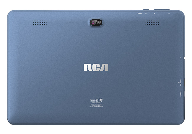 RCA 10.1" 5MP Rear/2MP Selfie Cameras 64GB Storage 2GB RAM Quad-Core Android-11 Go Tablet - Blue