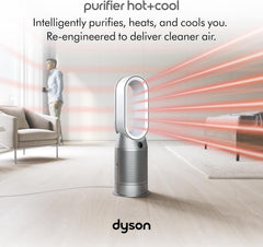 Dyson Purifier Hot+Cool™ HP07 Air Purifier, Heater, and Fan - White/Silver, Large