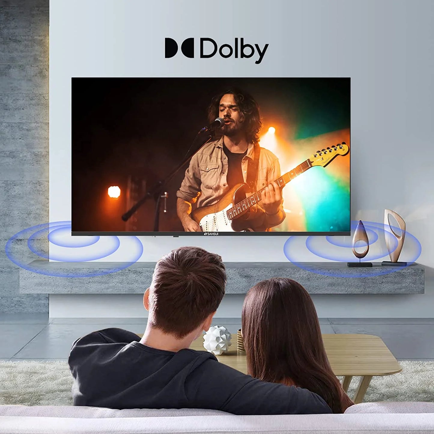 Sansui 58-Inch 4K UHD HDR Smart LED Android TV with Google Assistant (Voice Control), Screen Share, HDMI, USB (2022 Model Android 9 OS)