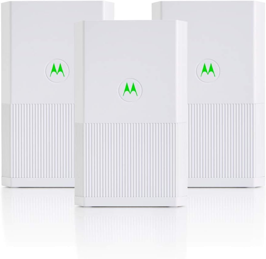 Motorola MH7023 | WiFi Mesh System (3-Pack) | Replaces Router + Extender | Easy Setup, Network Protection, Parental Controls | AC2200 WiFi Speed