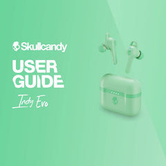 Skullcandy Indy Evo in-Ear Wireless Earbuds, 30 Hr Battery, Microphone, Works with iPhone Android and Bluetooth Devices - Mint