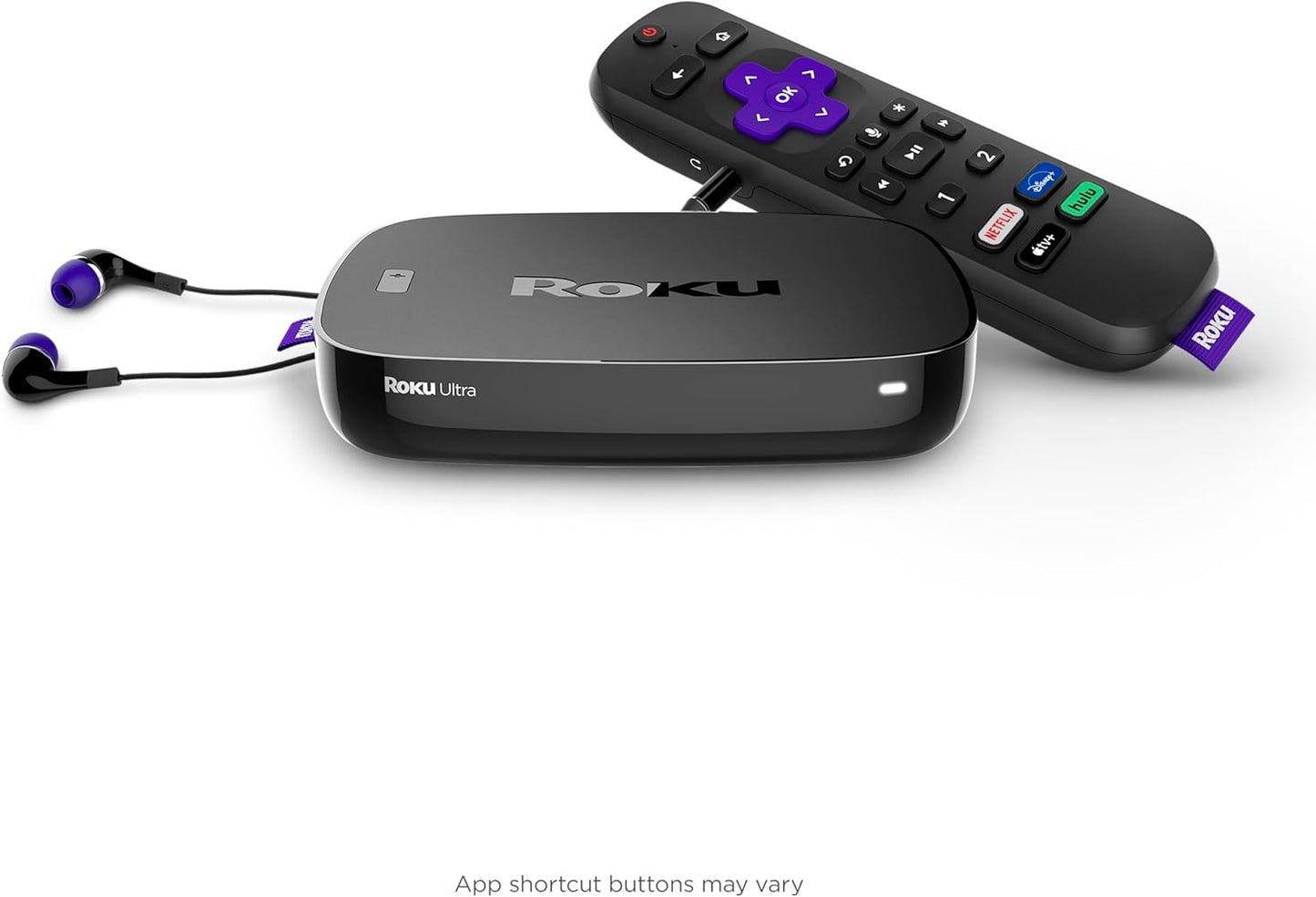Refurbished Roku Ultra LT 4K/HDR/HD Streaming Player with Enhanced Voice Remote, Ethernet, MicroSD with Premium 6FT 4K Ready HDMI Cable