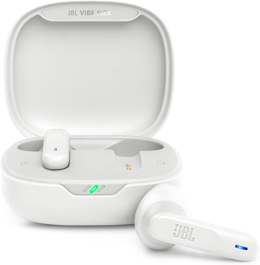 JBL Vibe Flex True Wireless Earbuds – Bluetooth Earphones with Deep Bass Sound, IP54 Water & Dust Resistant, Long Battery Life, Voice Assistant Compatible, Open-Ear Design