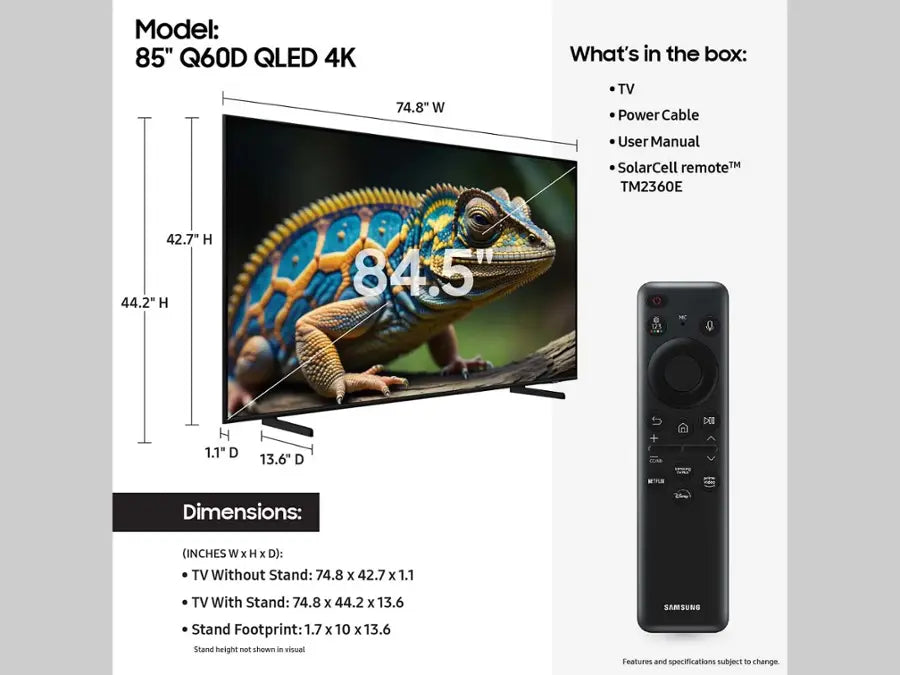 Samsung - 75” Class Q60D Series QLED 4K Smart Tizen TV