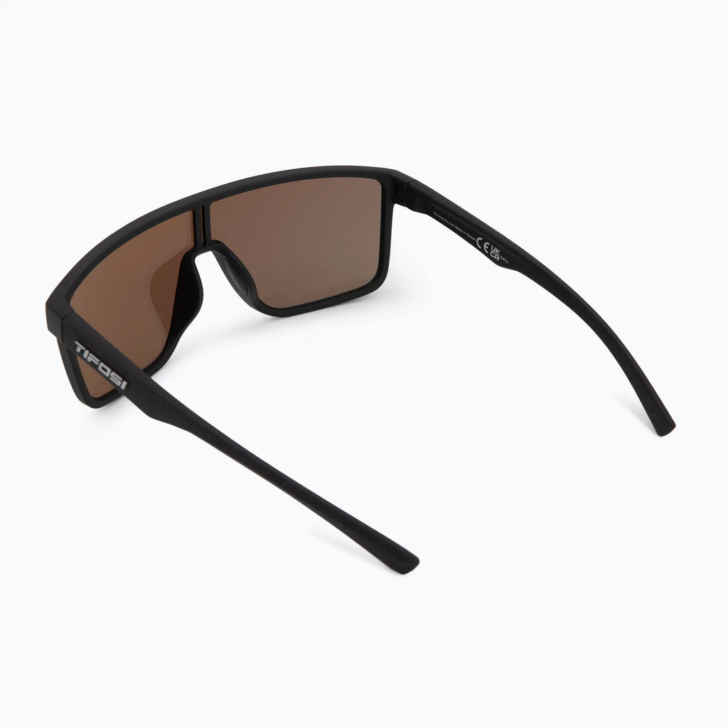 Tifosi Sanctum Sunglasses Matte Black / Smoke Yellow Mirror