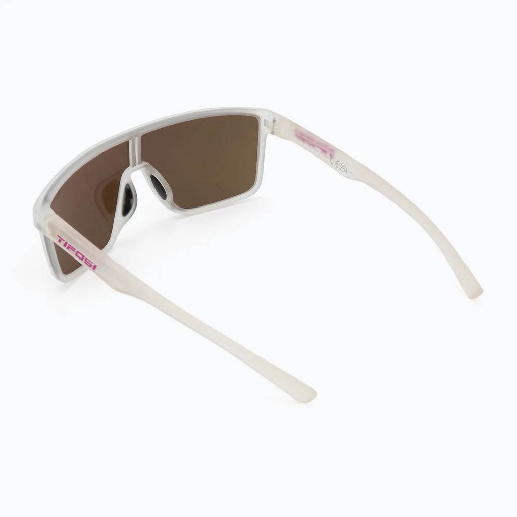 Tifosi Sanctum Sport Sunglasses-Satin Clear/Pink Mirror