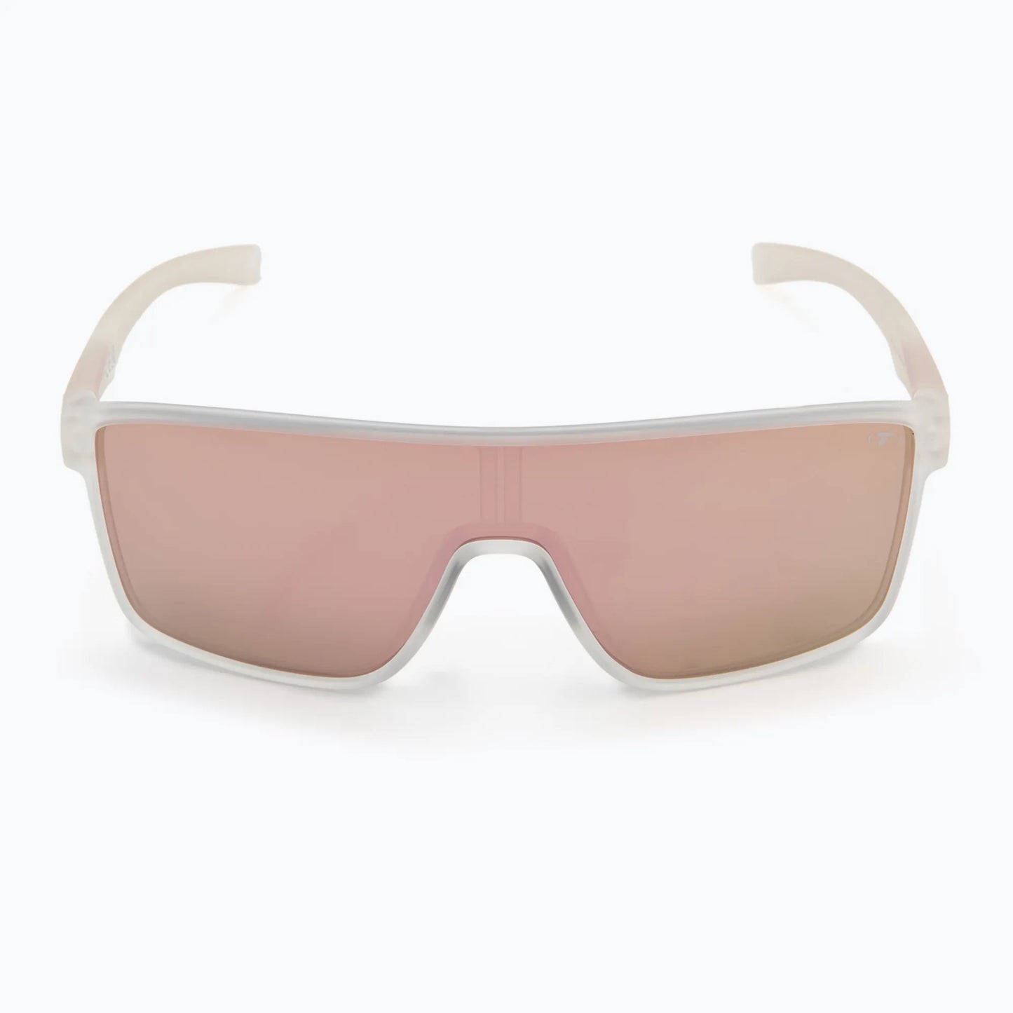Tifosi Sanctum Sport Sunglasses-Satin Clear/Pink Mirror