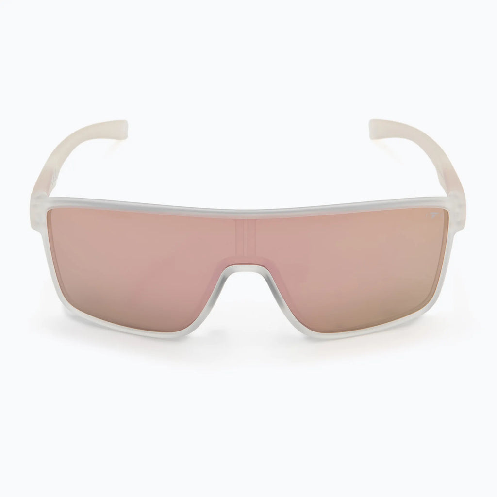 Tifosi Sanctum Sport Sunglasses-Satin Clear/Pink Mirror
