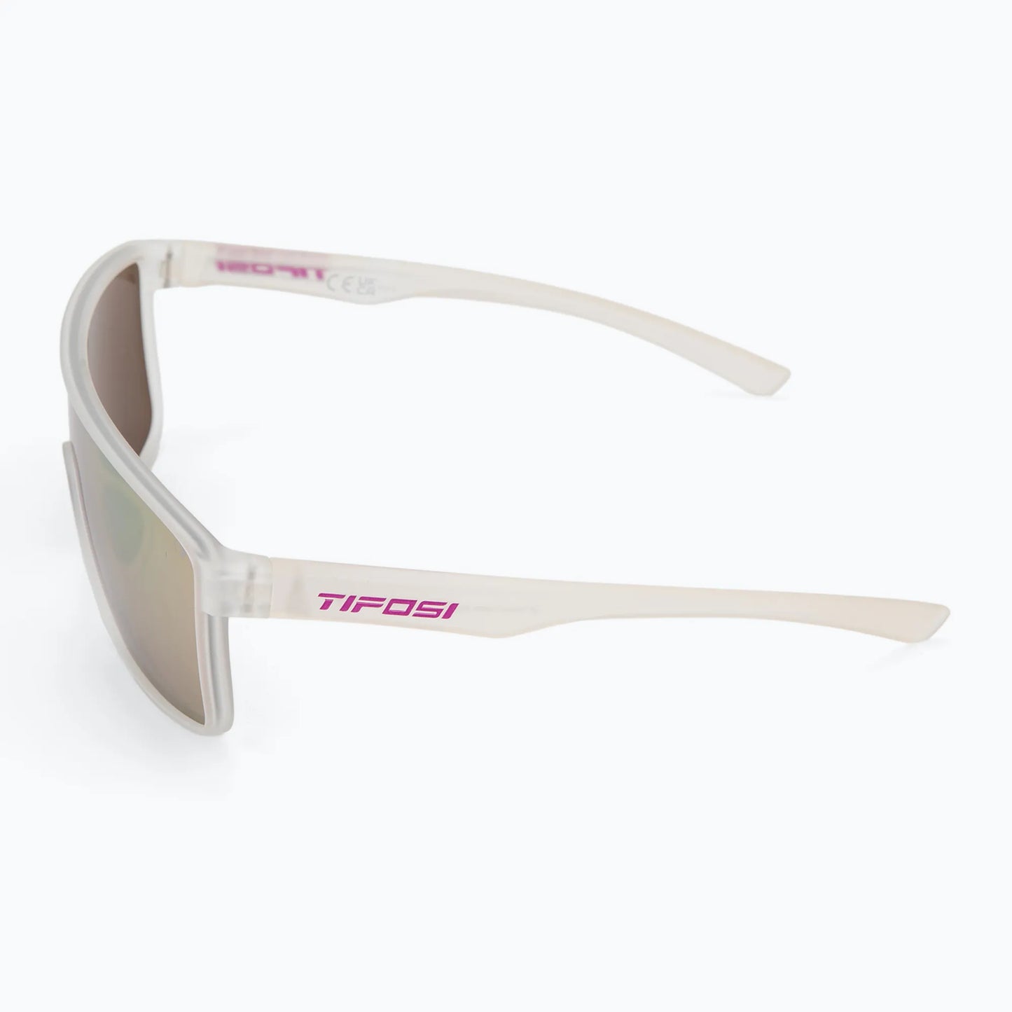 Tifosi Sanctum Sport Sunglasses-Satin Clear/Pink Mirror