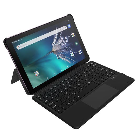 10.1" Tablet W/Keyboard, Headphones-Black