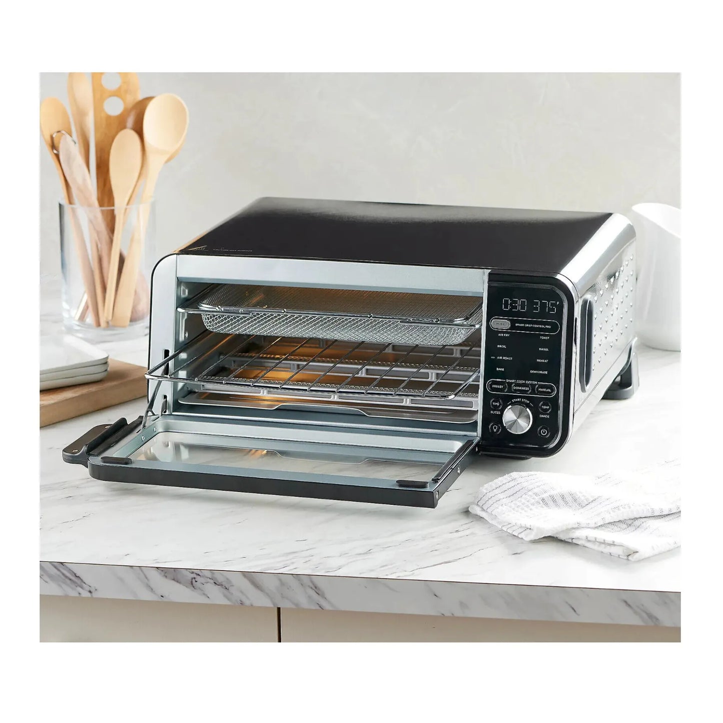 Ninja SP351 Foodi Smart 15-In-1 Dual Heat 1800W XL-Sized Digital Display Air Fry Countertop Oven