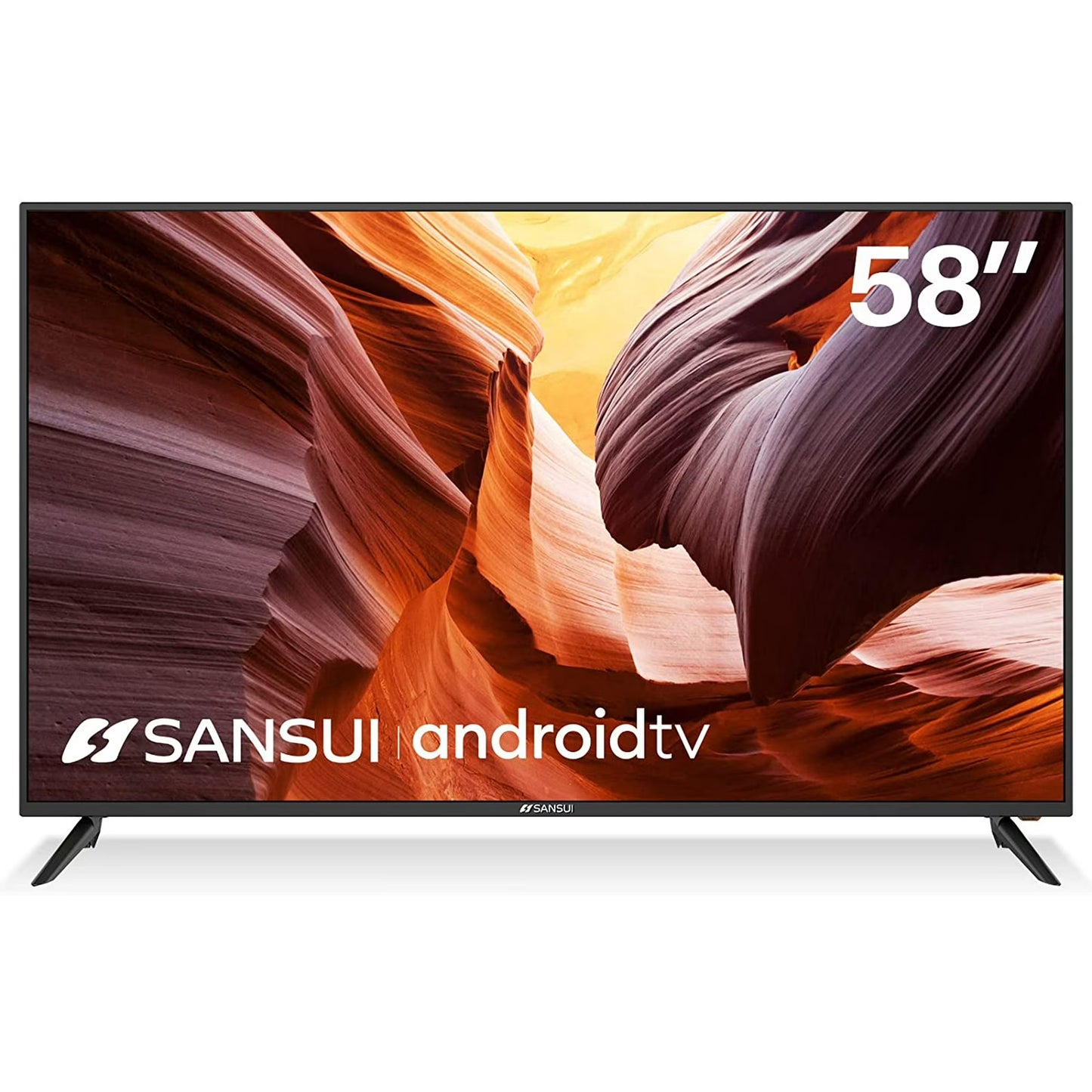 Sansui 58-Inch 4K UHD HDR Smart LED Android TV with Google Assistant (Voice Control), Screen Share, HDMI, USB (2022 Model Android 9 OS)