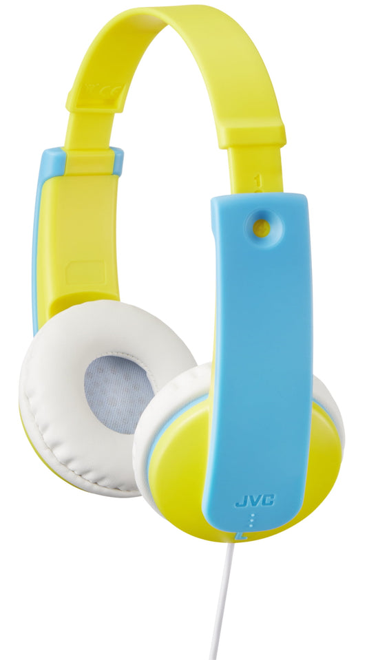 JVC Kids Headphones, Volume limiter, Kid Safe, Length Adjustable, Toddler Headphones, Fun Stickers Included