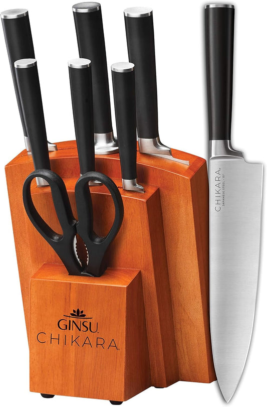 Ginsu Gourmet Chikara Series Forged 8-Piece Japanese Steel Knife Set