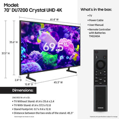 Samsung 70-in DU7200 Crystal UHD Smart TV