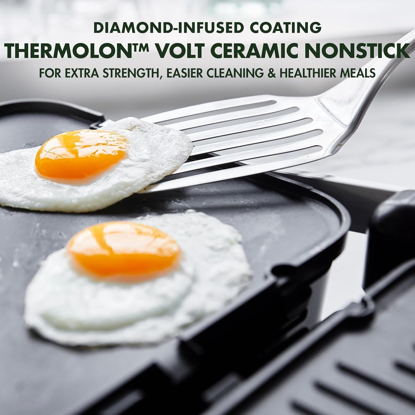 GreenPan Electric Indoor Stainless Steel 6-in-1 Contact Grill and Griddle, Healthy Ceramic Nonstick, Dishwasher Safe Reversible Plates, PFAS-Free, Sandwich Panini Press, Gourmet, Dual Temperature