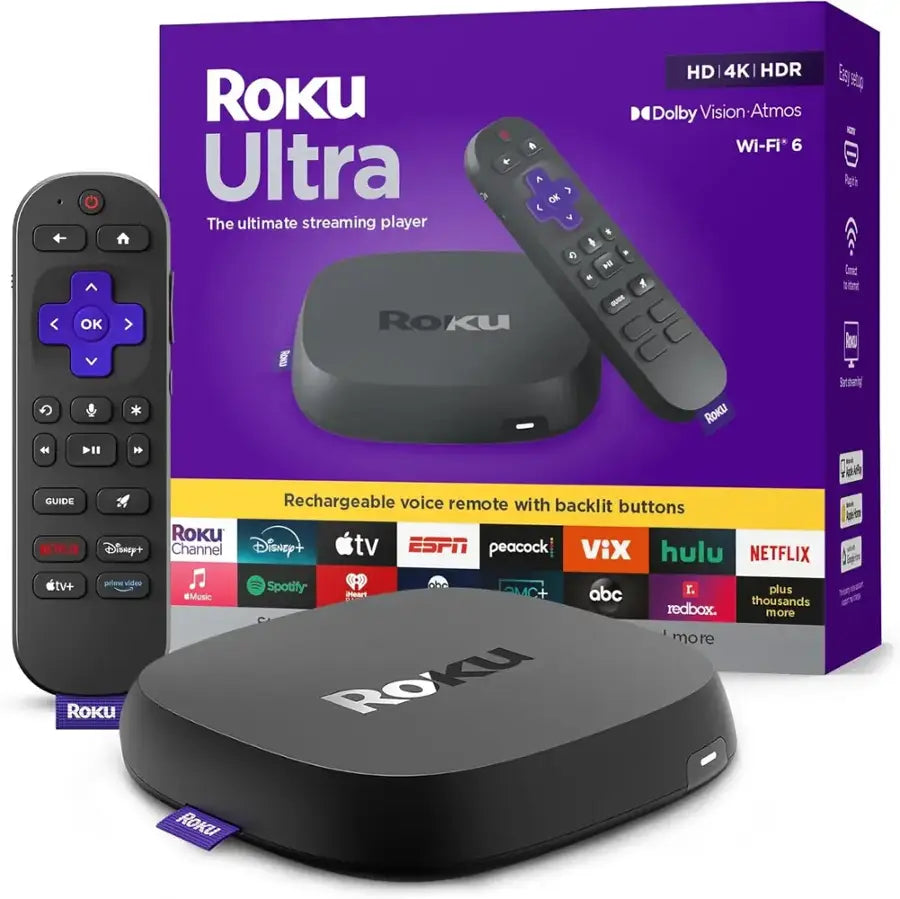Roku Ultra - Ultimate Streaming Player - 4K Streaming Device for TV with HDR10+, Dolby Vision & Atmos