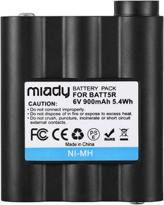 Miady BATT5R AVP7 Rechargeable Batteries 6V 900mAh for GXT Walkie Talkie