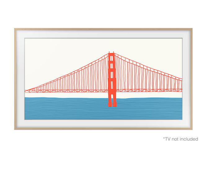 Samsung TV Frame 85" Customizable-Teak